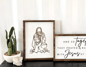 Stunning Jesus Christ “Reaching to Rescue” Wood Sign / SVG Digital Download – Faith Wall Art | Final
